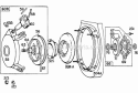 Rewind Starter Assembly Diagram and Parts List for 421437-0021-99  Briggs and Stratton Engine